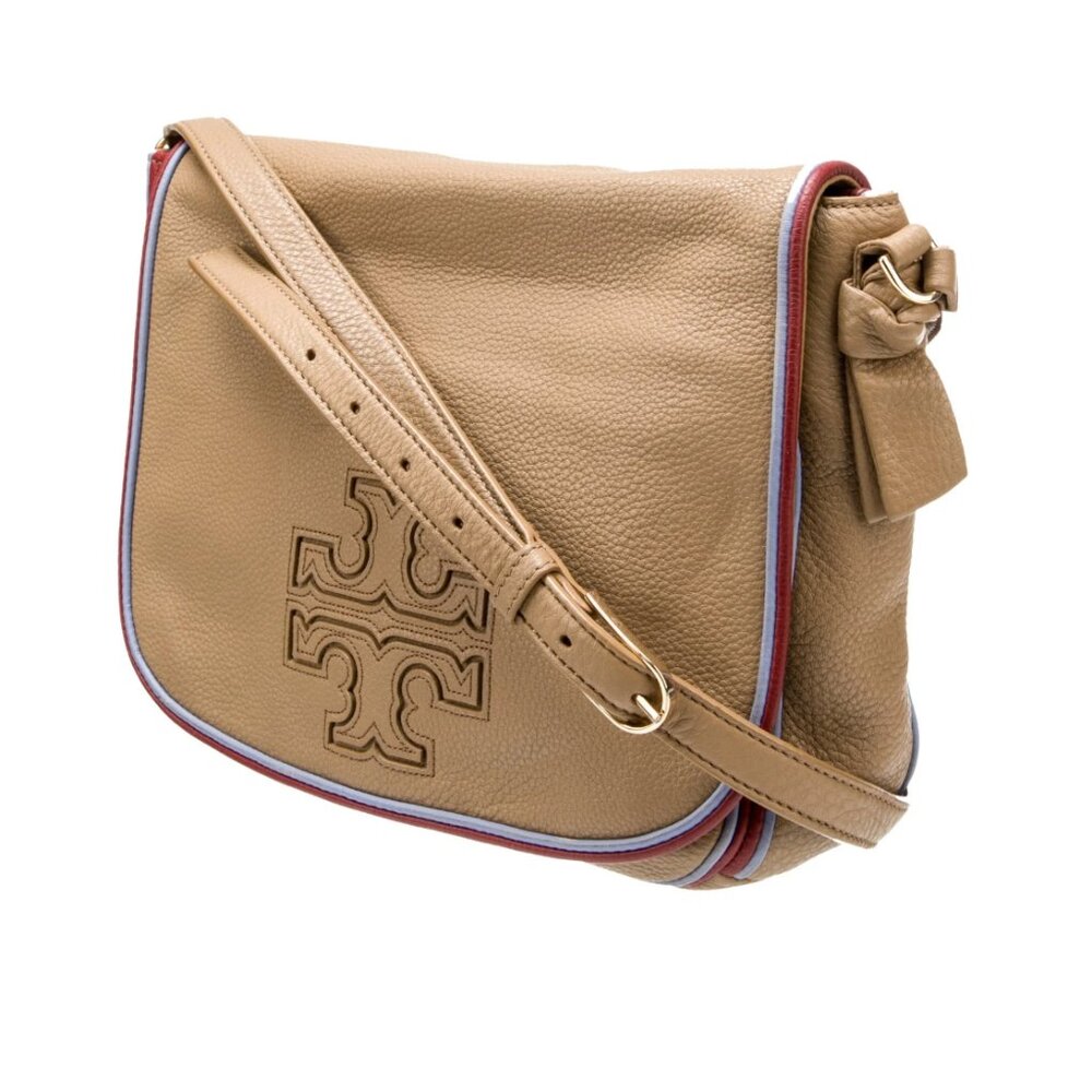 Authentic Tory Burch Leather Messenger Bag
